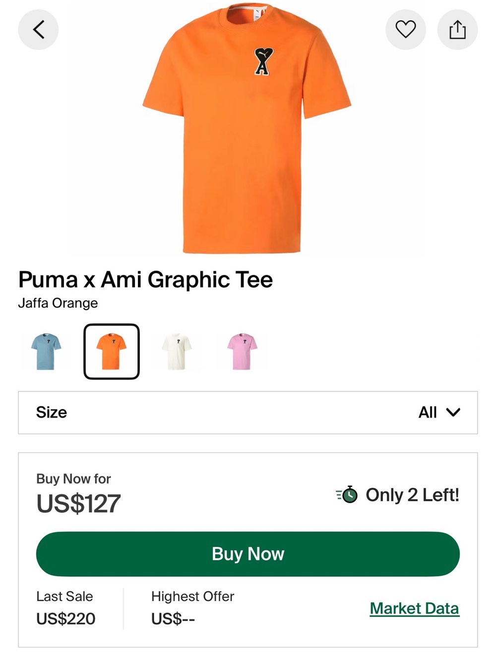 Orange Short Sleeve Logo Tee